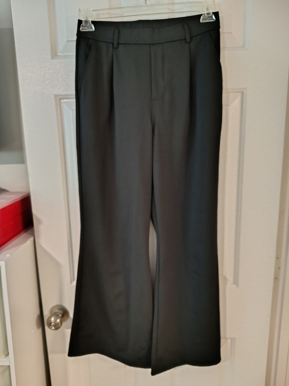 HALARA Flare Flex Work Pants Black Pockets